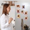 Wooden Frame Magnets Halloween Photo Refrigerator Magnet, Ghost Pumpkin Magnetic Picture Decorative Holder, for Holiday Party Kitchen