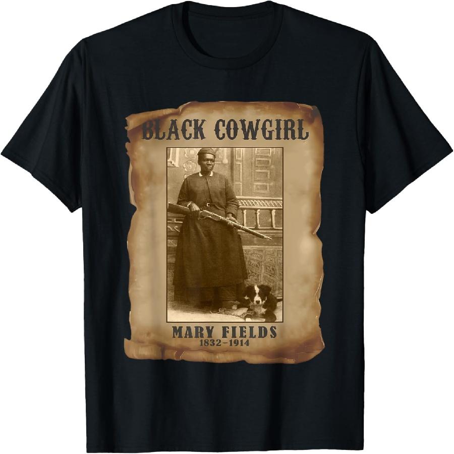 Black Cowgirl Mary Fields Western Rodeo Texas Black History T-Shirt(1) XXXXXL чёрный