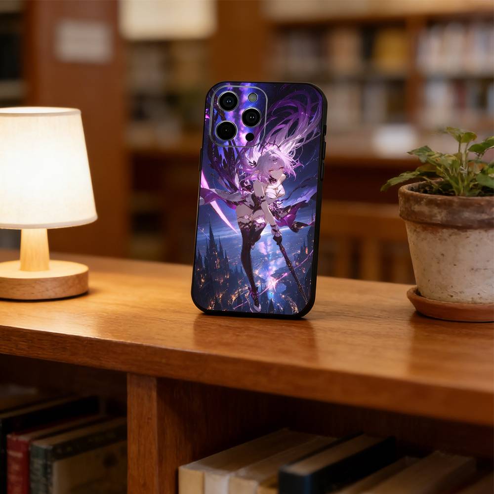 Anime Goddess Phone Case For iPhone 17, 16,15,14,13,12,11 Plus,Pro Max, Others Soft Black Cover