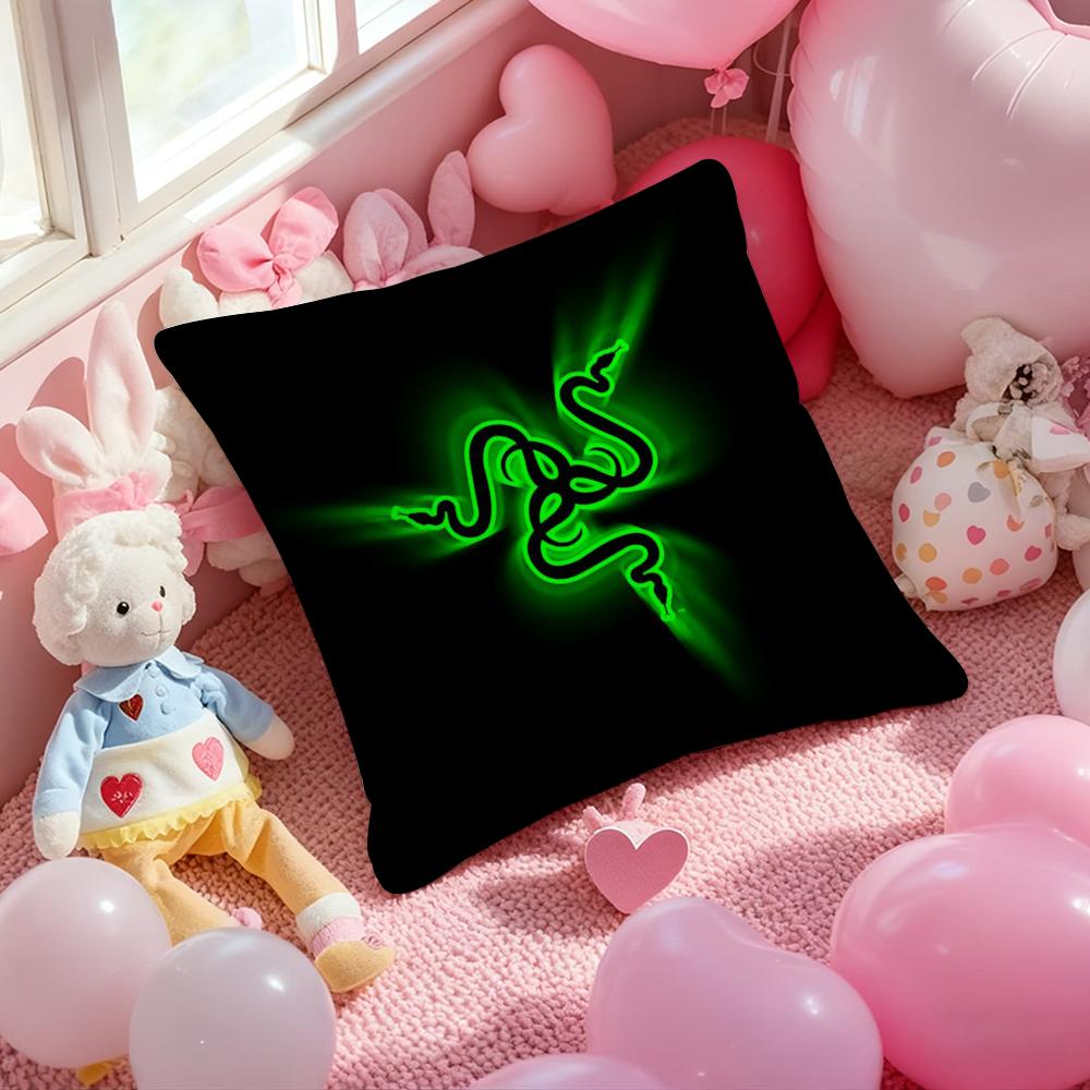 R-Razer Retro Cushion Cover Pattern Printed Pillowcase for Living Room Sofa Cushion Cover & Bedroom Decor