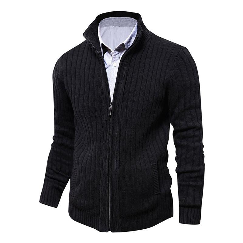 Men's Sweater 2025 Fall/Winter Men's Knitted Top Jacket Slim-fit High-neck Long-sleeved Cardigan