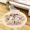 1pc Cute Hamster Characters Round carpet, Made of Polyester,Perfect for Decorating Office Chairs, Living Rooms,Vibrant Decorative Rug