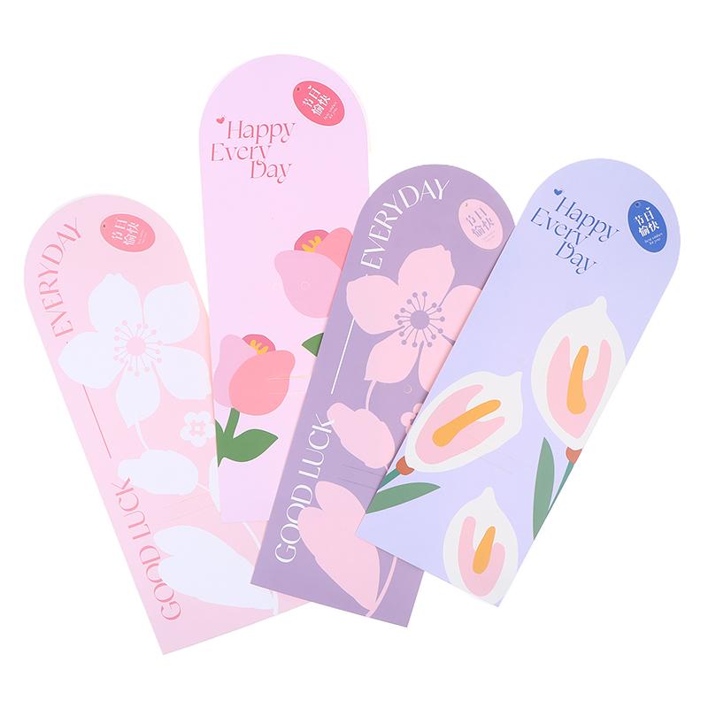 5 Stück Handheld-Strauß-Verpackungsbox Papierblumenkarte Blumenarrangement-Papier Valentinstag Festivalbedarf
