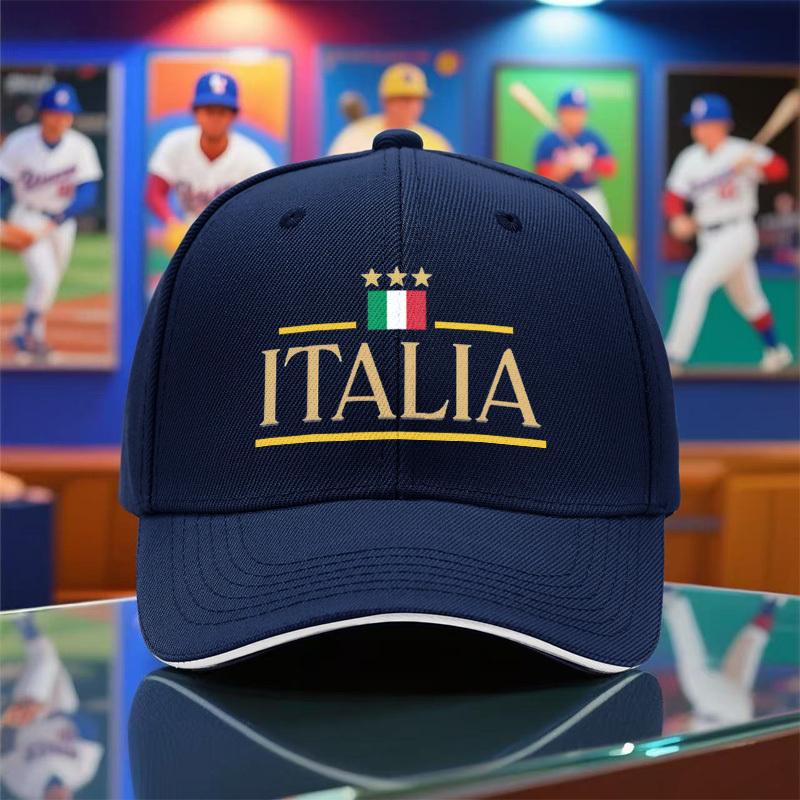 1pc Italian Baseball Cap  Lightweight Breathable Hat with Italia Graphic  Flag ColorsAppropriate for Any Season