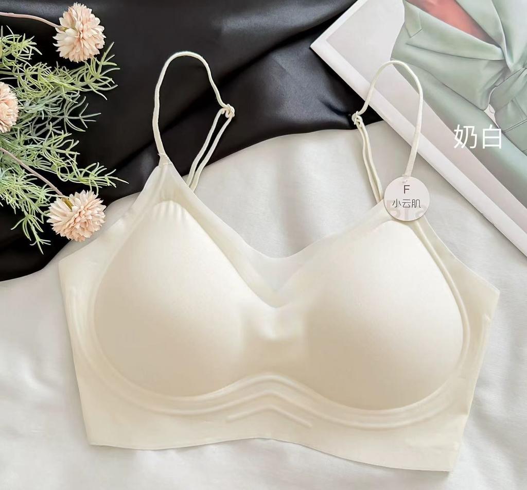 Non-magnetic ultra-thin jelly fixed cup, beautiful back tube top, thin seamless collection, nude summer
