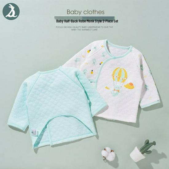 2-Piece Newborn Modal Half-Sleeve Anti-Spill Vest Set for Outdoors