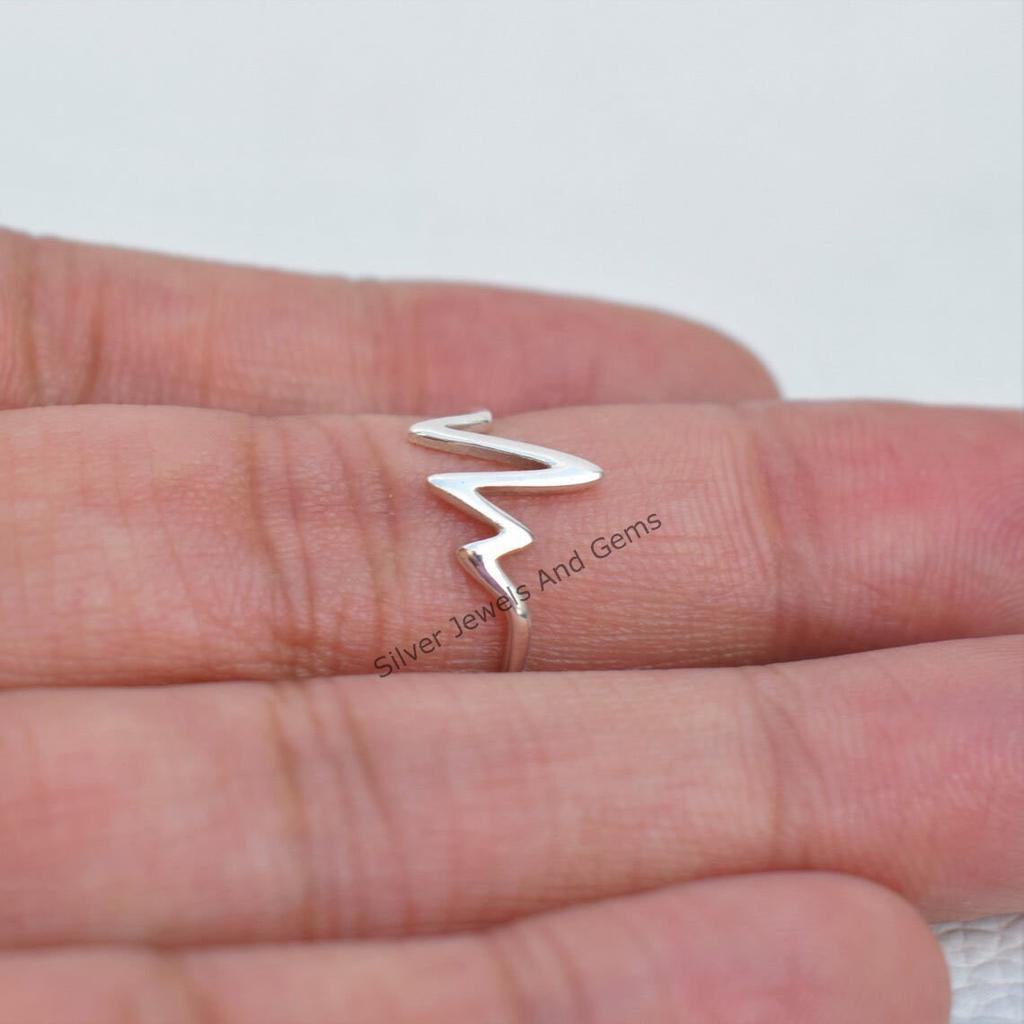 Heart Beat Ring, 925 Sterling Silver Ring, Handmade Ring, Silver Designer Ring, Gift for Her, Birthday Gift, Promise Ring, Special Ring