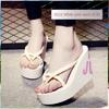 Fashion Summer Beautiful Ladies Super High-Heeled Platform Flip-Flops11cm Beach Shoes Wedding Slippers Women Luxury Heels Slippers