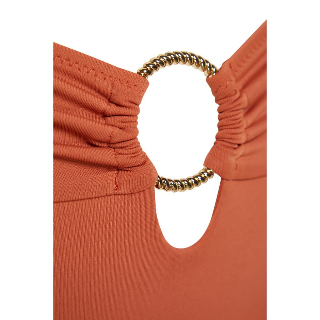 Zelený doplněk Spodní část bikin s vysokým pasem Tbess22ba00001