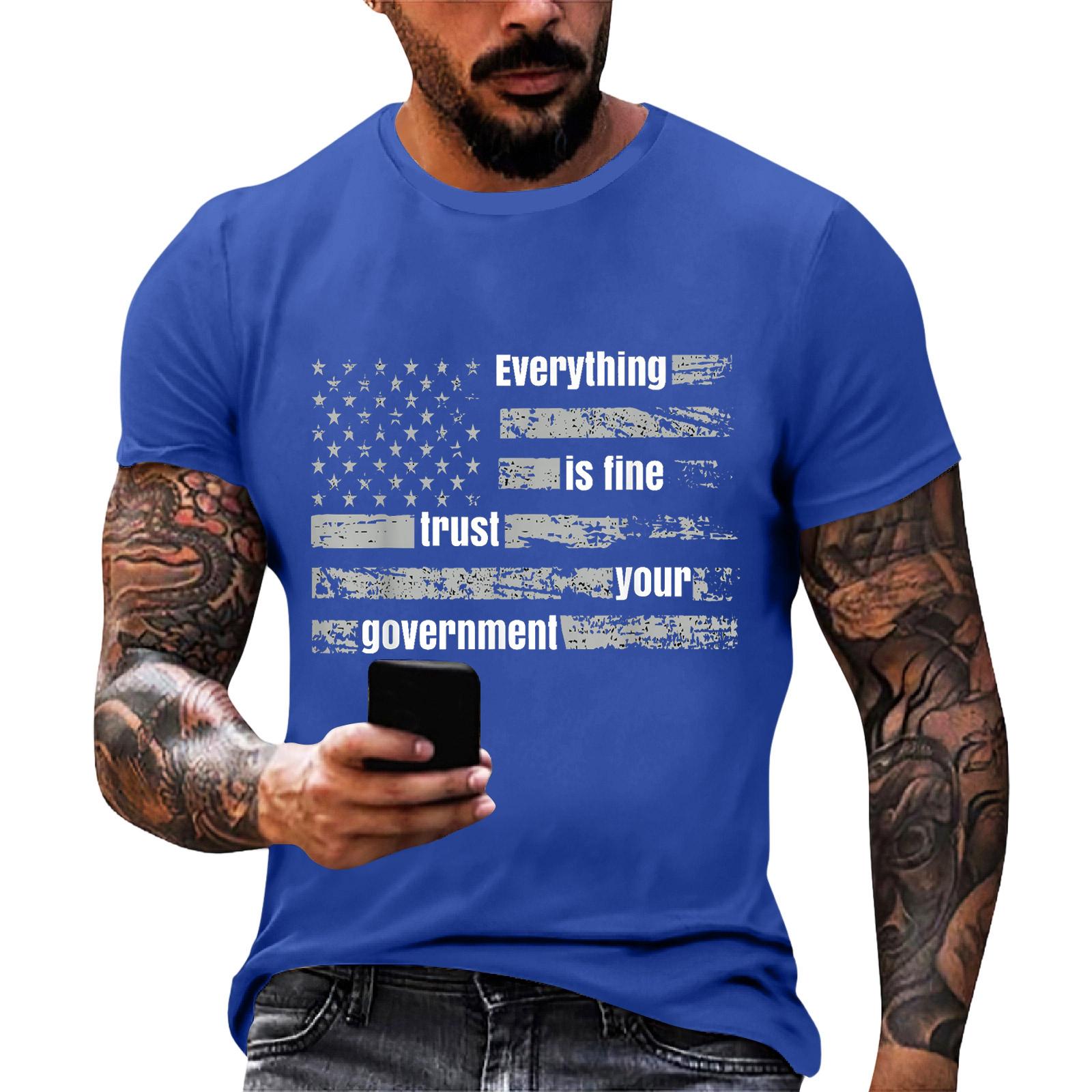 Everything is Fine Trust Your Government Funny Humor Quote T-Shirt L