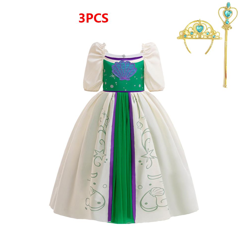 Kleine Zeemeermin Ariël Prinsessenkostuums Jonge Meisjes Paarse Jurk Kinderen Cosplay Carnavalsjurk Verjaardag Tutu Jurken Zomer Nieuwe Kleding