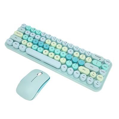 USB Tastatur Maus 2,4G Drahtlos 68 Tasten Geringer Verbrauch Retro Niedlich ABS Gaming Tastatur Maus für PC