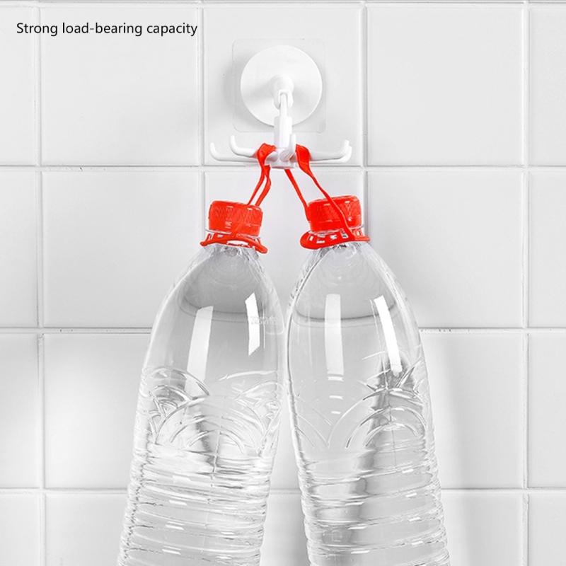 2Pieces Sturdy ABS Materials Lovely Cats Adhesive Hook Waterproof Wall Mounted for Key Hat and Towels in Any Space