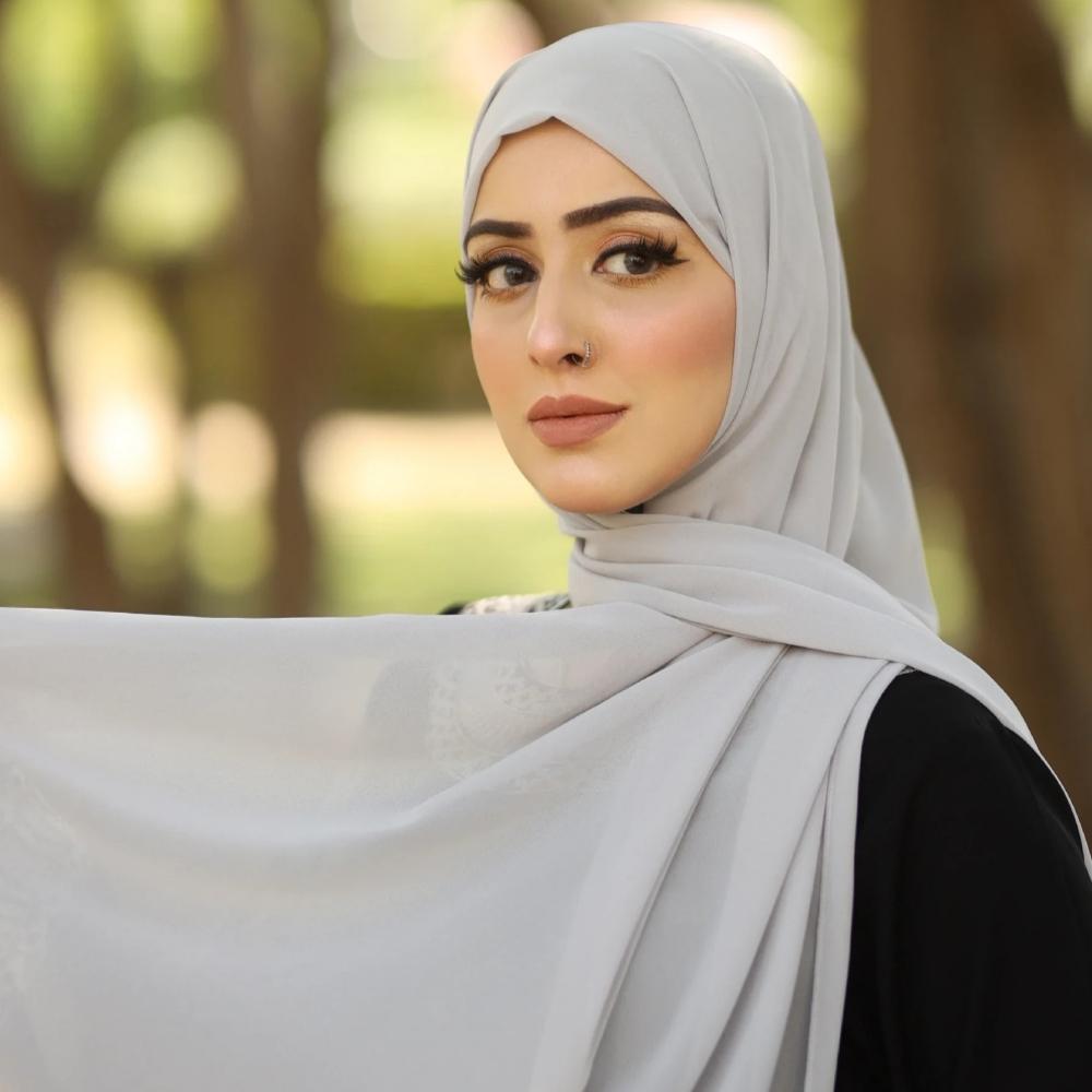 175X70Cm  High Quality Malaysian Pearl Chiffon Hijab Bundles Solid Color Scarves Head Scarf For Muslim Woman 73 Colors