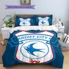 Cardiff City Football Club logoPattern Bedding,Quilt Set Quilt Cover Pillowcase Home Birthday Gift (1 * Duvet Cover + 2 * Pillowcase, Without Core)