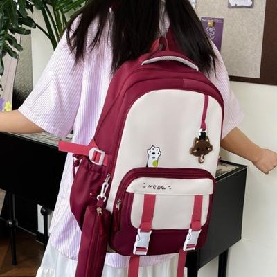 School Bag New High-value College Style Fresh and Sweet Backpack Junior High School Students Lightweight Spring Outing Backpack