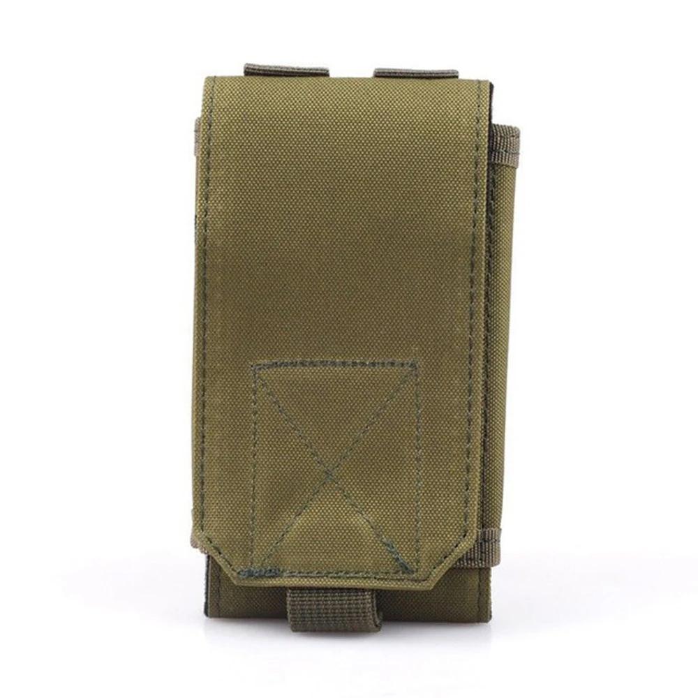 

Outdoor multifunctional Black Camo Mobile Phone Belt Pouch Holster Cover Molle Bag running wear bag Phone Waist Case зелений