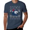 Blue Lions Ugly Christmas Sweater TShirt Basic Simple Design Short Sleeve Shirt TShirt