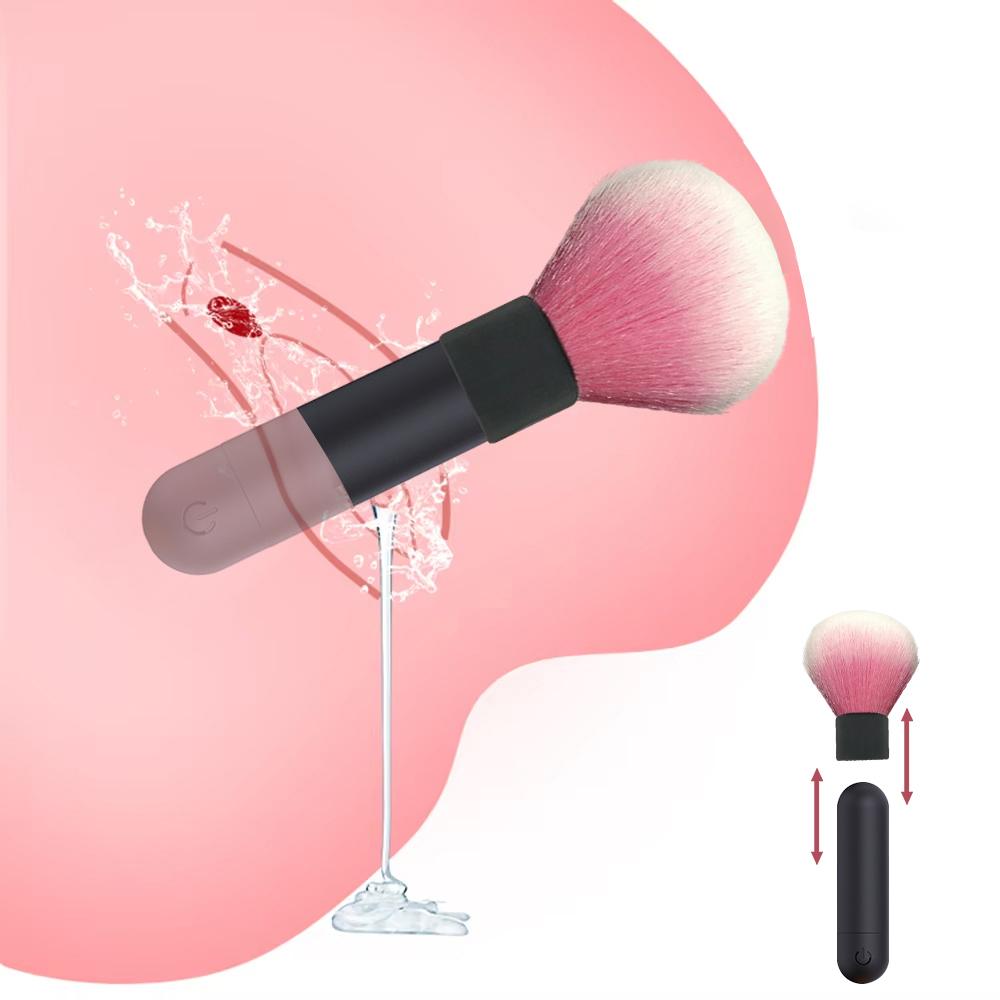 Women G-Spot Clitoral Bullet Vibrator with Makeup Brush Magic Wand Massage Stick Dildo Nipple Stimulator Adult Female Sex Toy