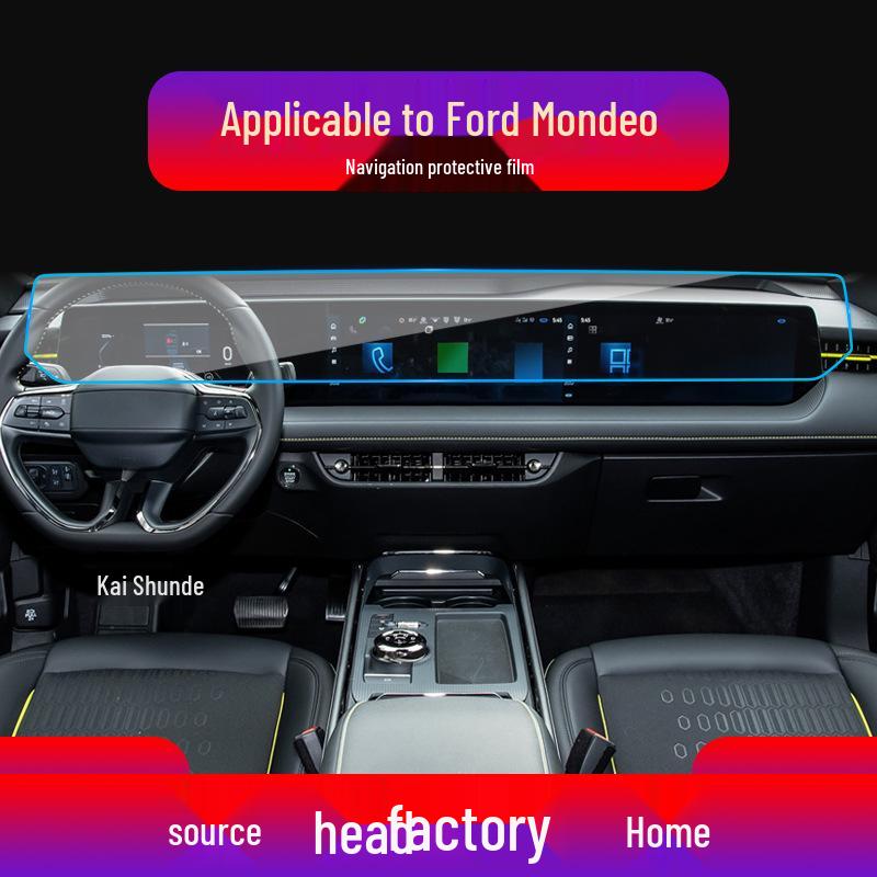 Ford Territory & Mondeo Navigation Screen Protector - Tempered Film for Central Control and Instruments.