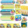  SquarePants Party Decoration Birthday Party Favors Gifts Supplies Cute Cartoon Style Tableware Tablecloth Cup Plate