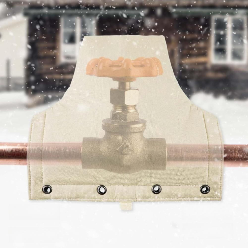 Backflow Preventer Cover with Insulated Weather Resistant Pouch Designed for Pressure Reducing Valve Protection In Winter