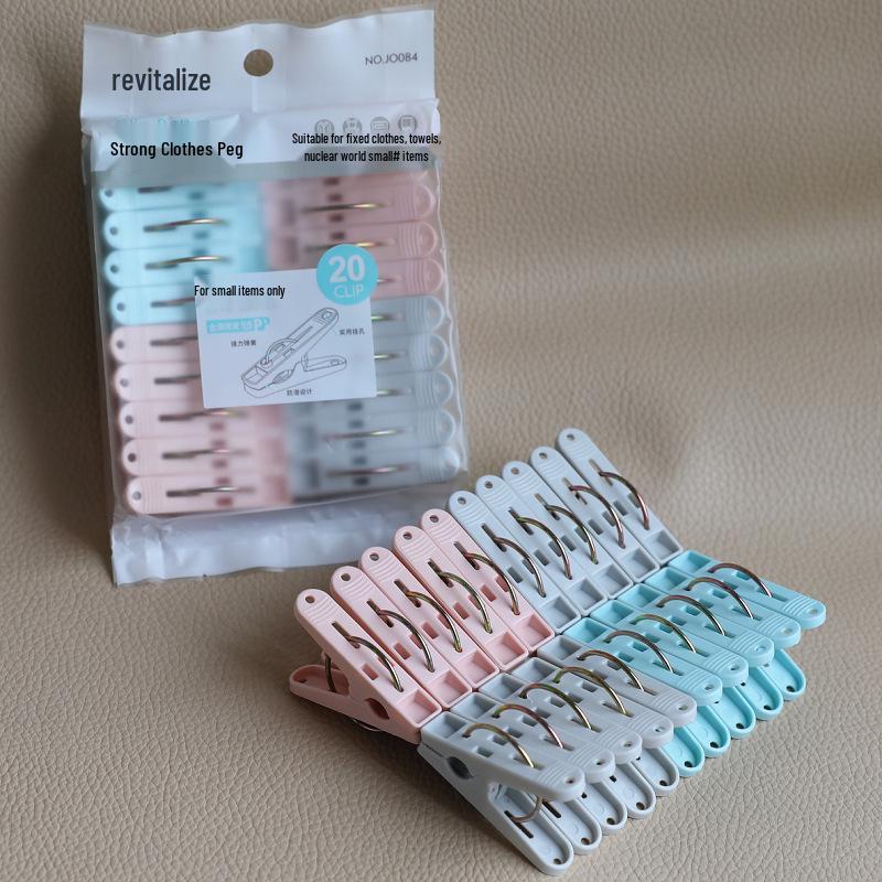 Windproof Non-Slip Plastic Clips: Small Clothes Pegs, Mosquito Net Clips, Towel Holders.