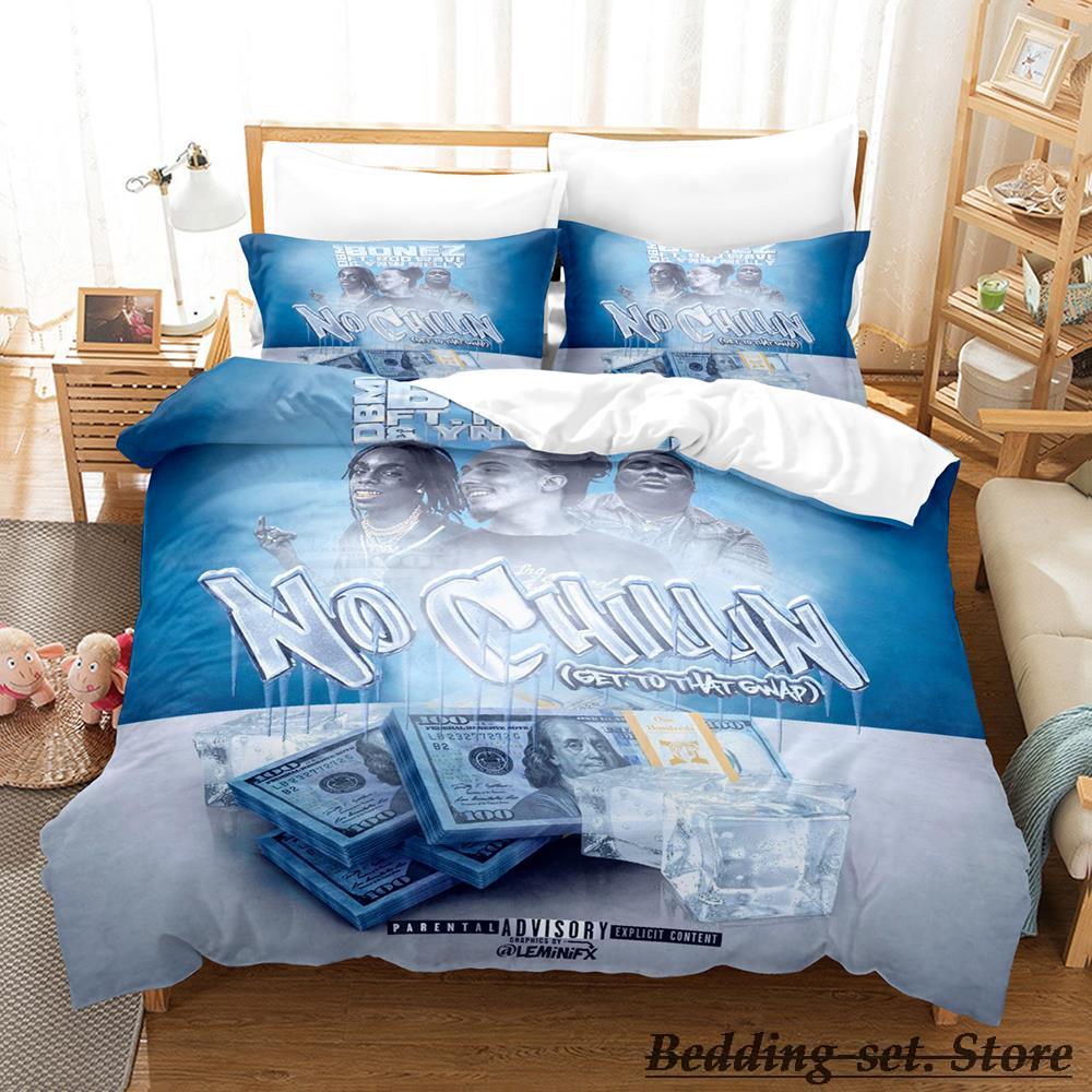 

New Rod Wave Bedding Set Single Twin Full Queen King Size Bed Set Adult Kid Bedroom Duvetcover Sets Anime Parure De Lit Bed EU Single(135*200cm)3pcs