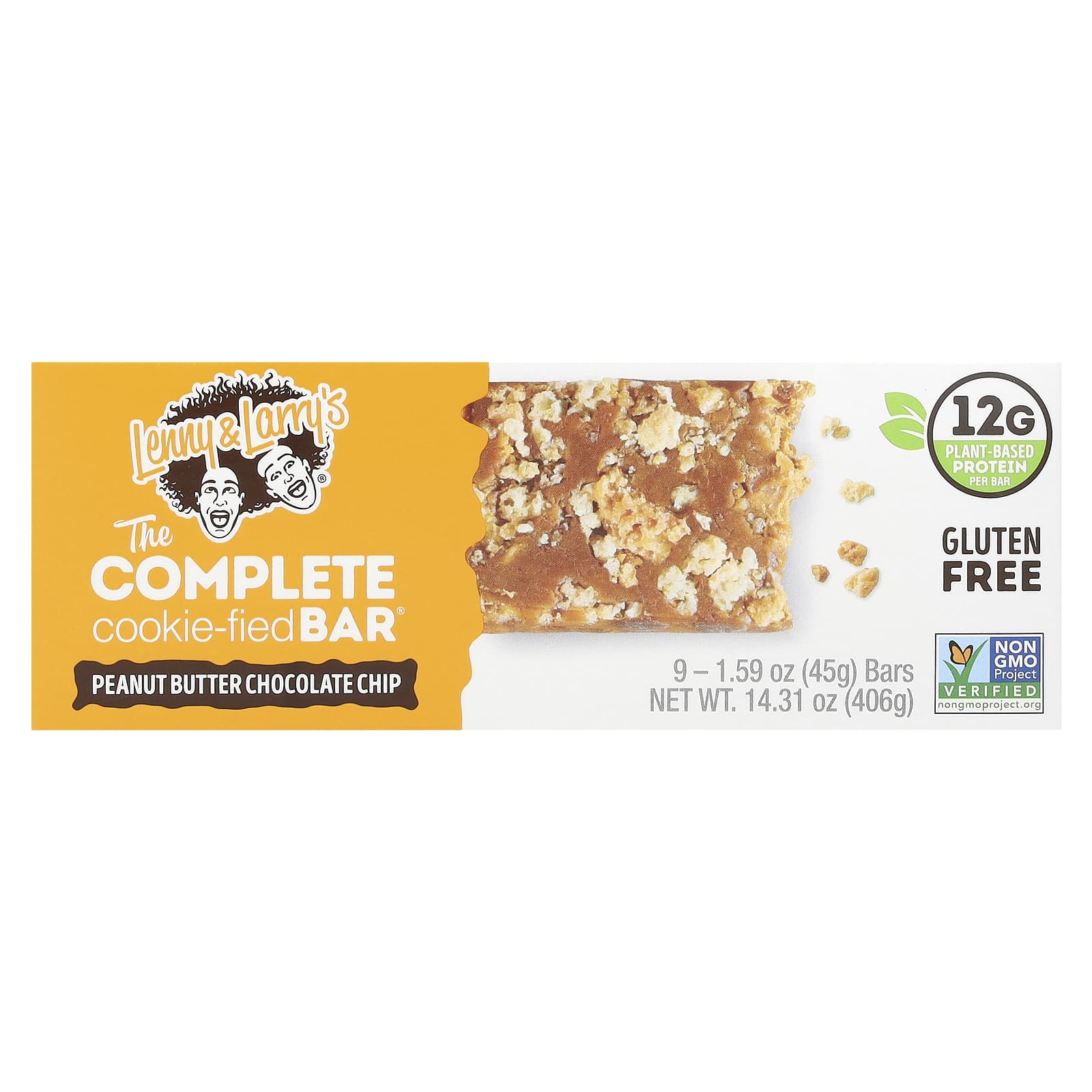 

Lenny & Larry S, The Complete Cookie-Fied Bar, Peanut Butter Chocolate Chip, 9 Bars, 45G (1.59Oz) Each