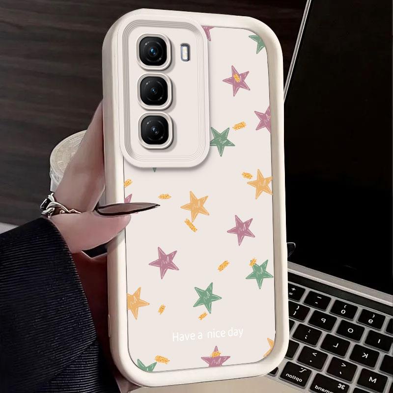 Phone Case For Infinix Hot 60 Pro 4G Hot60 Pro+ Plus 60Pro Hot 60i Case Trendy Stars Love Heart Soft Silicone Protect Cover