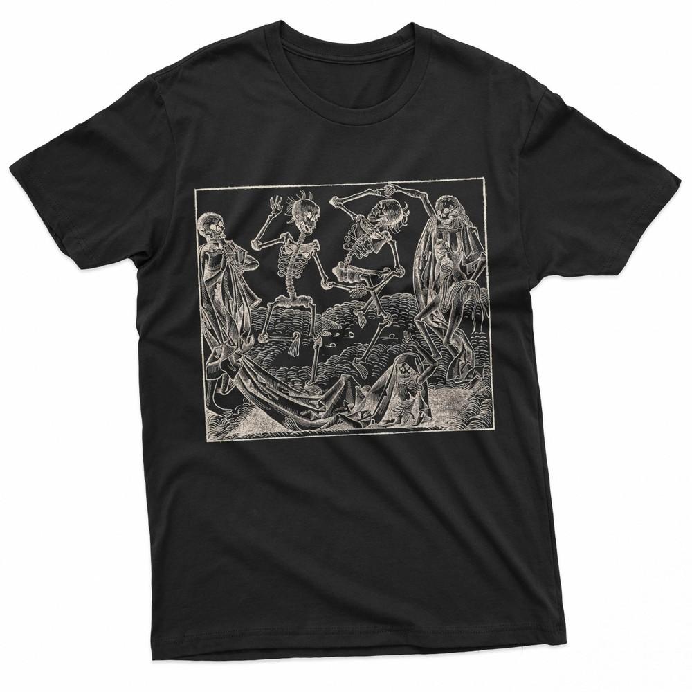 

Dance of Death Macabre Skeleton Gothic Fan TShirt Unisex T-Shirt XXL
