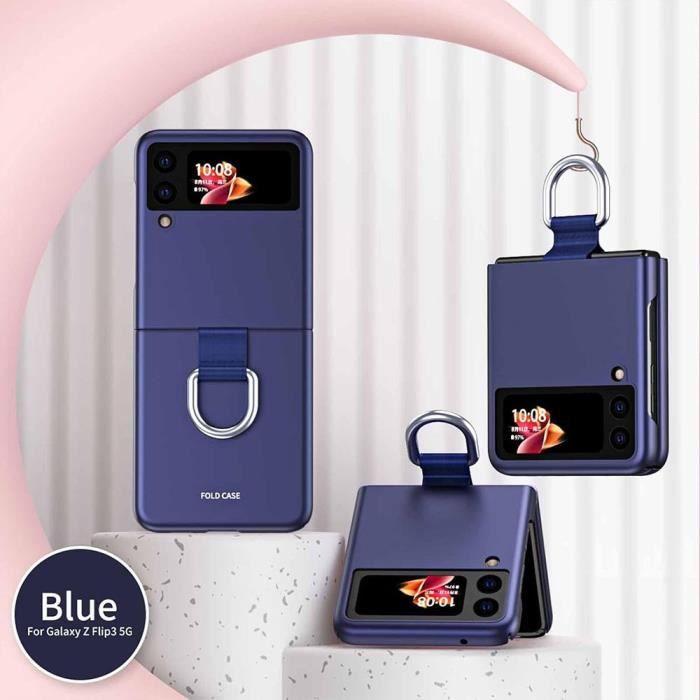 Coque de protection - BOOLING - Samsung Galaxy Z Flip 3 - Antichoc - Bleu Marine - Rigide