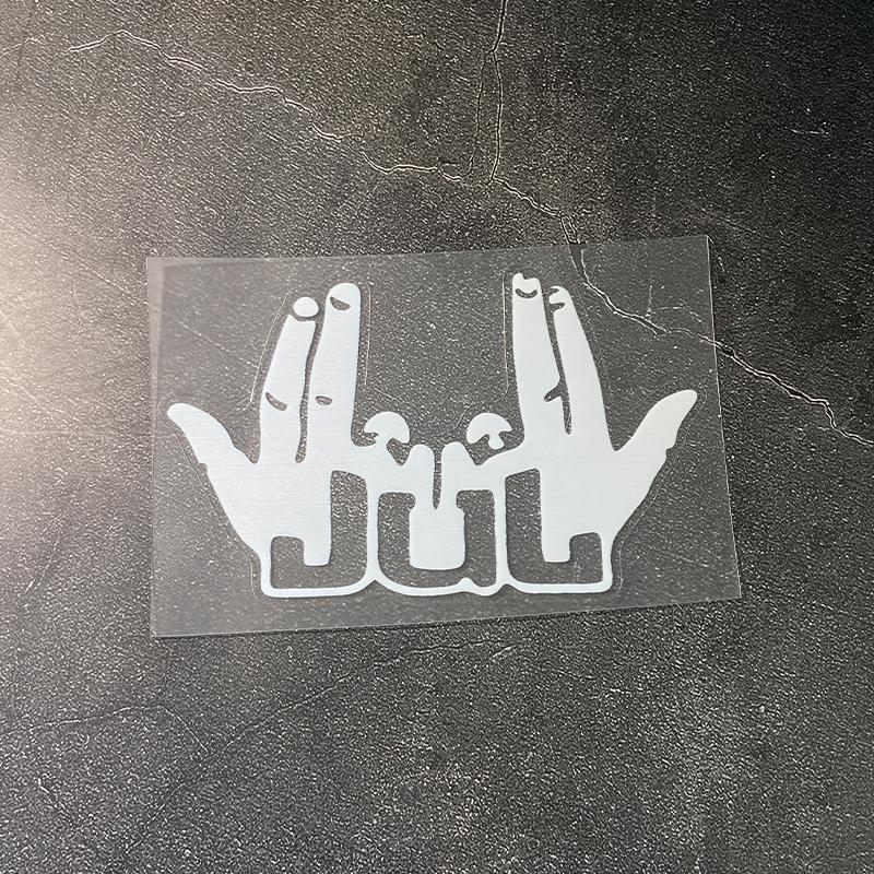 1PC Rock Music JUL Gesture Car Stickers Waterproof Vinyl Decals for Auto Window Bumper Rear Windshield Motorcycle Laptop Decors