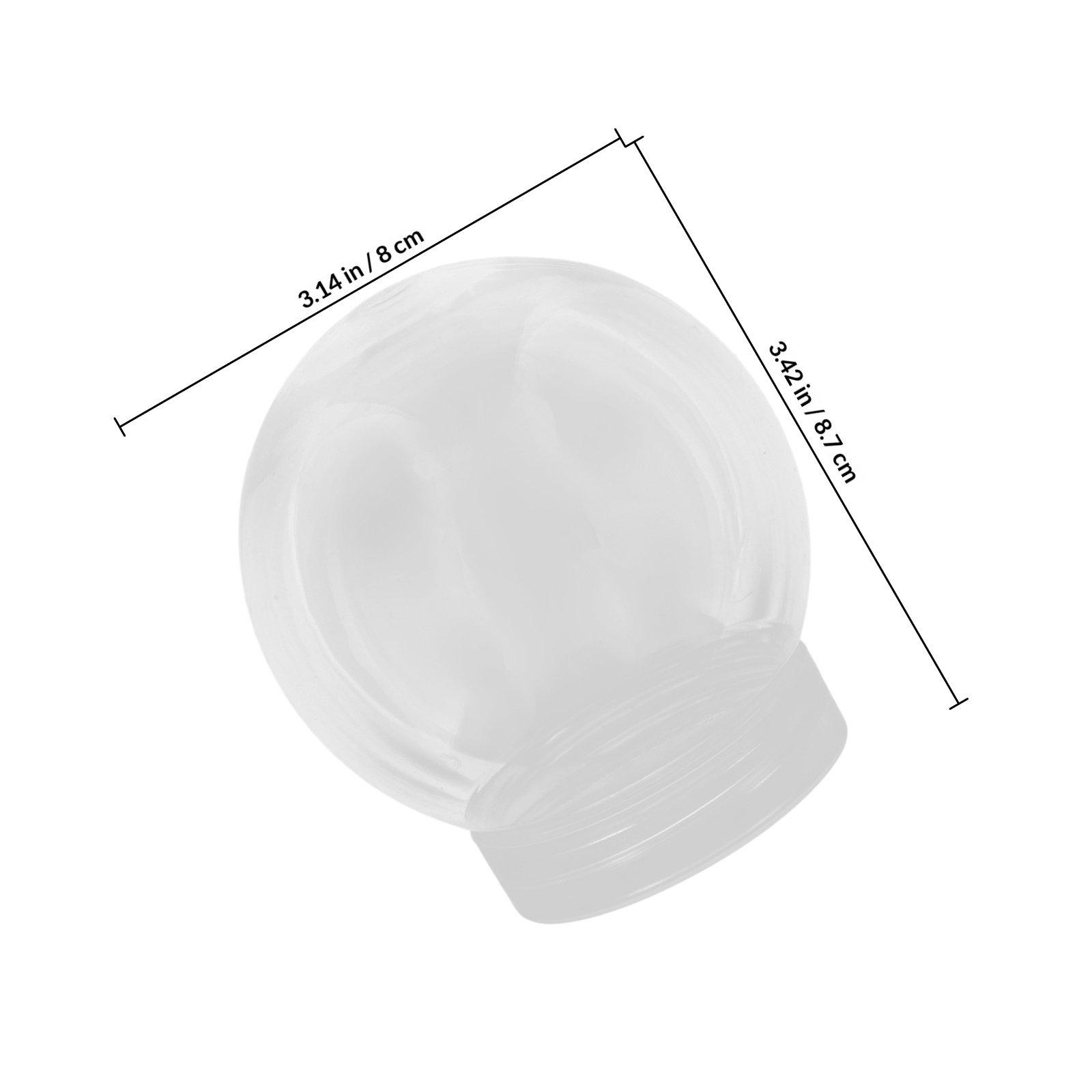 

12pcs Plastic Ball Candy Bottle Transparent DIY Snow Globe Container Craft Making Screw Cap Miniature Bulk