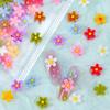 Colourful Flowers 3D Nail Art Charms Kawaii Macaron Mini Flower Nais Decoration Accessories Summer Manicure Decora Supplies