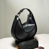 Genuine Leather Half Moon Underarm Shoulder Bags For Women  Trend Designer Hobo Crossbody Bags Tote Ladies Handbags