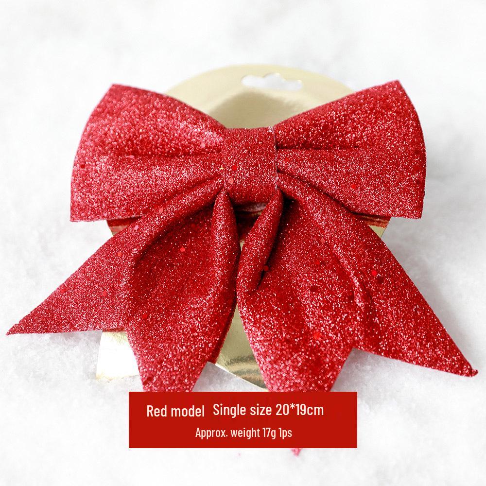 Christmas Sequin Beaded Bow Tree Ornament