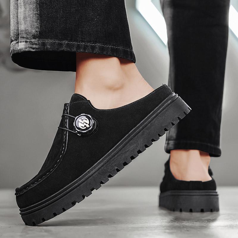 Fashion Retro Designer Shoes Man Summer Comfortable Suede Casual Shoes For Men Platform Slip-on Men's Loafers zapatos para hombre