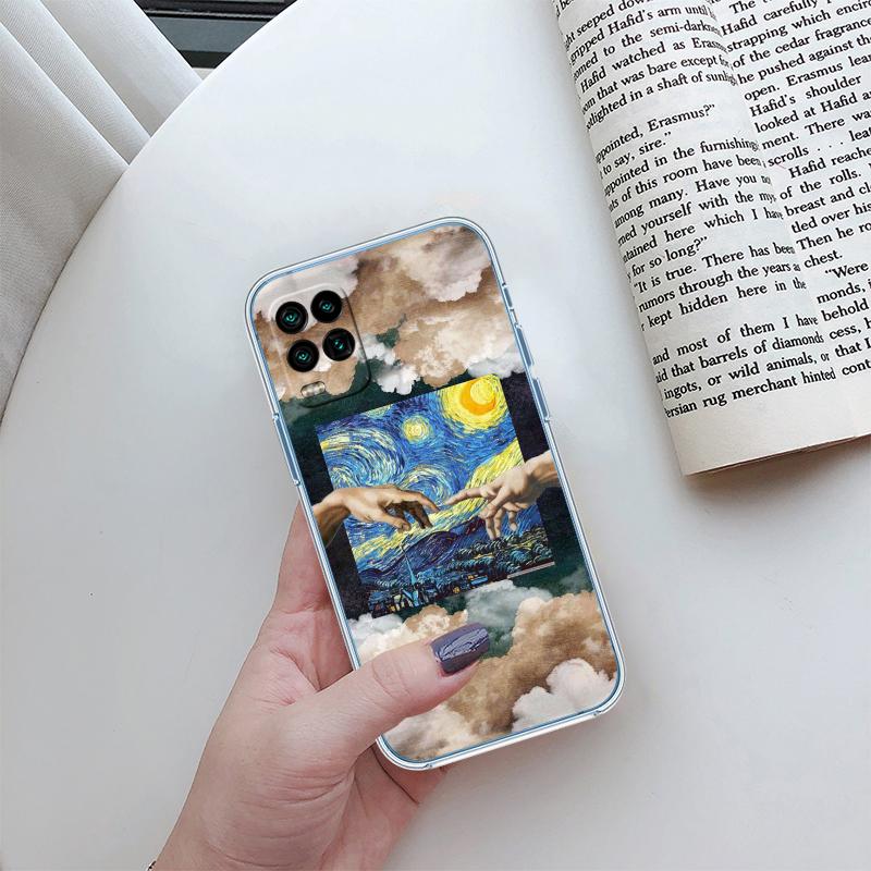 Fresco Adam Sculpture Transparent Phone Case for Motorola Moto G7 G8 G9 G84 G85 G73 G24 G15 Z2 Play Power Plus