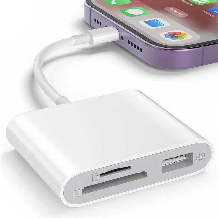 

8-контактный разъем SD+TF+USB2.0 Карта памяти U-Disk Reader Адаптер передачи данных
