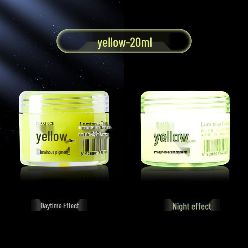 Glow-in-the-Dark Fluorescent Pigment Set for Kids - Perfect for DIY Clothes, Shoes, Plaster Dolls, and Hand-Painted Crafts!