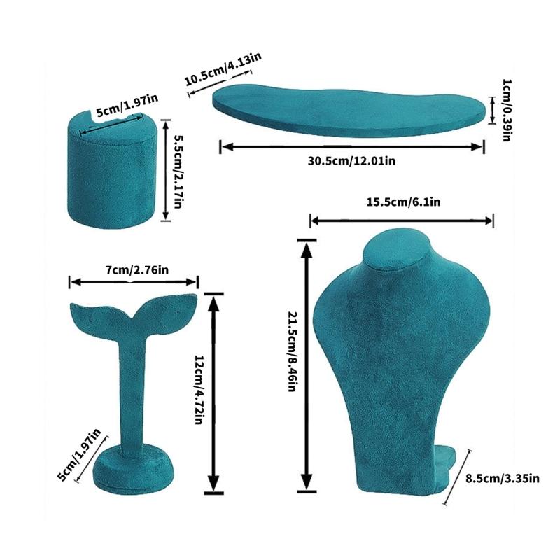 Multifuntional Jewelry Display Solution Jewelry Holder Fabric Texture Jewelry Set Stand for Various Accessory Types