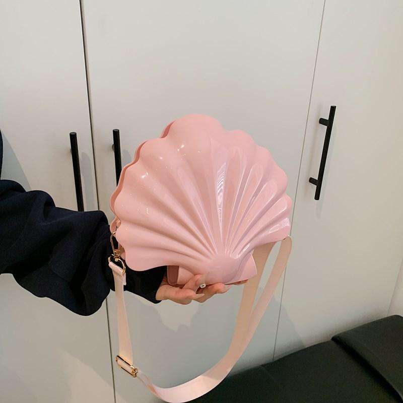 Summer Essential Colorful Solid PVC Shell Sweet Shoulder Bags for Women 2026 Hot Sale Exquisite Fresh Personality Crossbody Bags