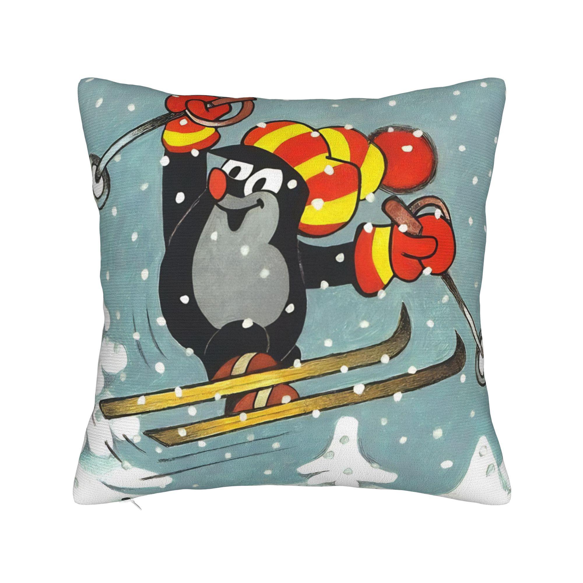 Кротик Кртек Маленький Крот Мультяшная Наволочка Печатная Полиэстеровая Наволочка для Подушки Декор Наволочка для Подушки Домашняя Квадратная 40*40 см 30x30cm 12x12in