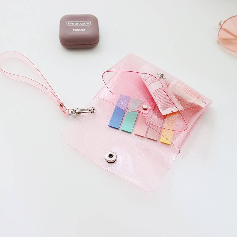 Fashion Transparent Waterproof Pvc Women Men Credit Card Id Card Storage Bag Mini Wallet Girls Coin Purse