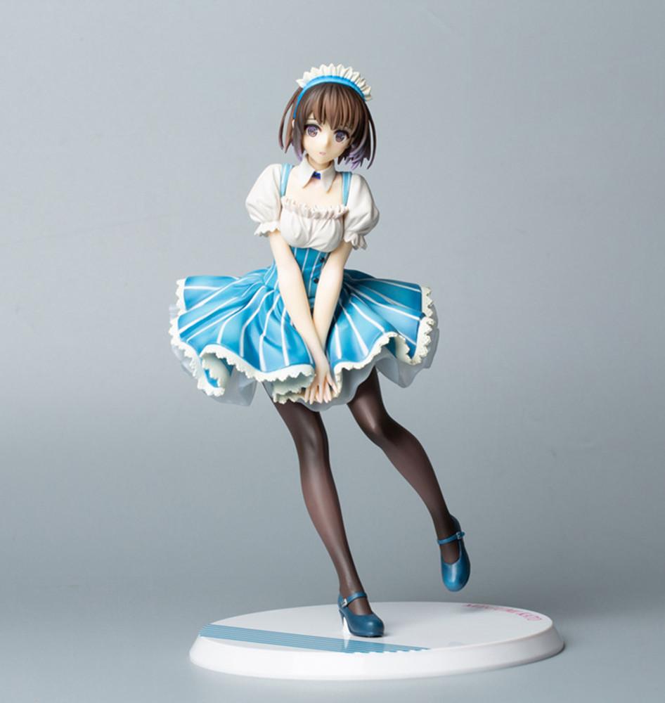 24cm Saekano: How To Raise a Boring Girlfriend Anime Figure Maid Megumi Kato Action Figure Kato Megumi Figurine Adult Doll Toys