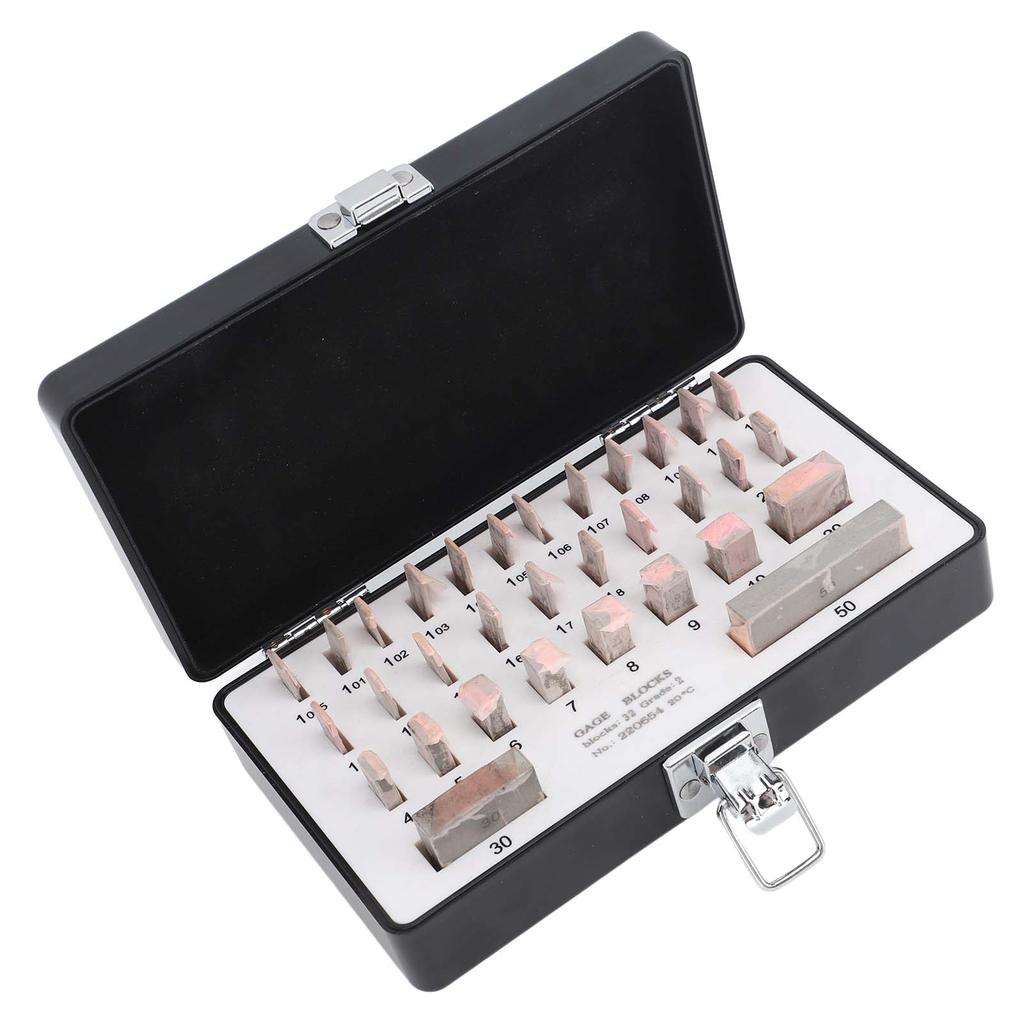 32-teiliges Parallelendmaß-Set Stahl Hohe Genauigkeit Tragbares Messblock-Kit mit Koffer