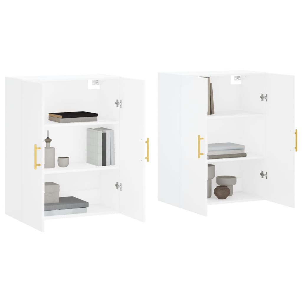 Wall Cabinets 2 pcs White 69.5 x 34 x 90 cm