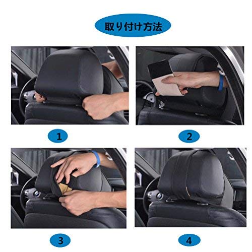 ZATOOTO Neck Pad, Car Cushion with Lumbar Support, Car Headrest, Memory Foam Neck Pillow for Travel, Driving, and Gaming, Black (LY135-B)