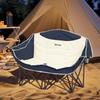 Folding Chair Foldable 2-Seater Camping Chair with Drink Holder Carry Bag Holds Up To 250kg Blue